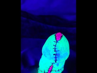 Big Dick Frankenstein Body Paint Cosplay Cumshot Blacklight