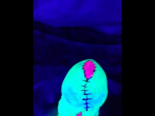 Big Dick Frankenstein Body Paint Cosplay Cumshot Blacklight