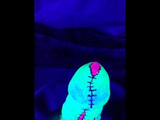 Big Dick Frankenstein Body Paint Cosplay Cumshot Blacklight