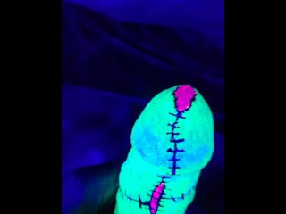 Big Dick Frankenstein Body Paint Cosplay Cumshot Blacklight