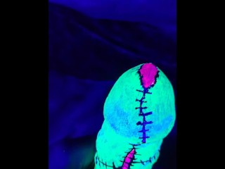 Big Dick Frankenstein Body Paint Cosplay Cumshot Blacklight