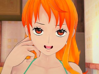 Luffy Fucks Nami Many Times to make her forget Sanji Until Creampie - One Piece Hentai Compilation