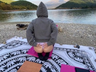 Masturbation on the lake shore part 2 😉💋