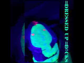 Blacklight Snake Cosplay Cumshot