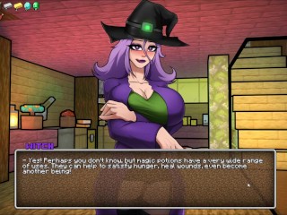 HornyCraft [Minecraft Parody Hentai game ] Ep.14 the swamp witch thank us with a hot blowjob