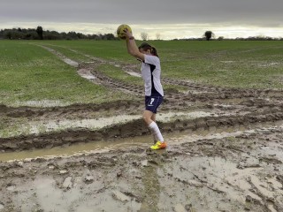 Muddy Football Practise and Strip Tease