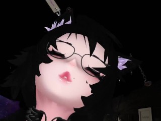 goth stranger sucks and fucks you at VR party