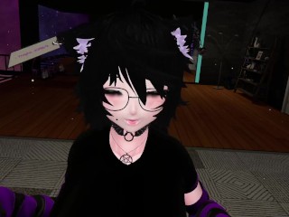 goth stranger sucks and fucks you at VR party