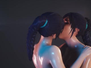 Standing Romantic Sensual Kissing Showroom 4K