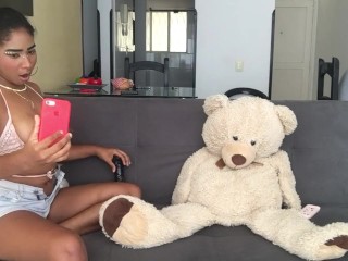 I suck my teddy bear's dick