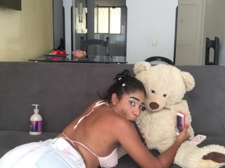 I suck my teddy bear's dick