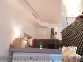 Real sex tape in the hotel offering money for fuck the naughty cleaning lady in POV
