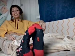 NINA MAKES YOU SNIFF HER SMELLY DIRTY SOCKS