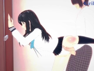 Komichi Akebi and I have intense sex in the restroom. - Akebi's Sailor Uniform Hentai