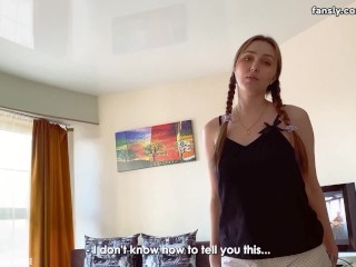 Stepfather resolve his stepdaughter's pussy problem