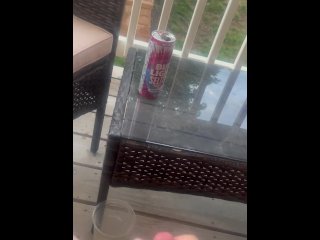 CumShot on Balcony for Neighbors to See