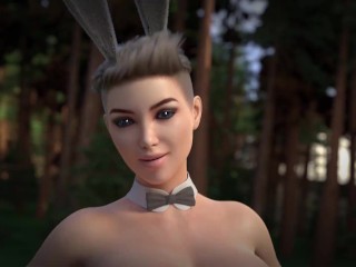 Down the rabbit's hole - 3D Futanari Animation