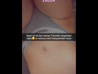 German gym girl wants cum on her clothes from guy on Snapchat