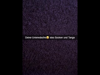 German gym girl wants cum on her clothes from guy on Snapchat