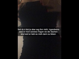 German gym girl wants cum on her clothes from guy on Snapchat