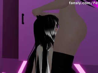 Cute Catgirl has fun at a glory hole~ | POV VRCHAT ERP