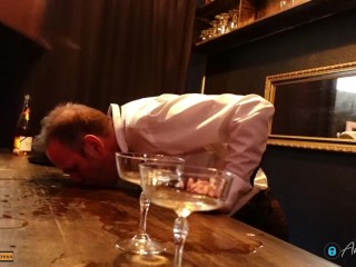 THE BAR EXPERIENCE HUMAN TOILETT BARKEEPER part 2 - ChampagneMistress