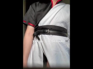 Gintoki cosplay masturbate+loud moan+cum [Part 2]