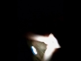 Risky cumshot on the bike path