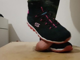 Cock Crush Cum Skechers Bubble Sole