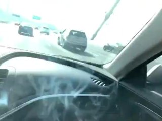 CANNABIS SMOKER GIRL SMOKE TRICKS SMOKING BIG JOINT DRIVING ACROSS BAY BRIDGE SFW | ASHLYN GODDESS