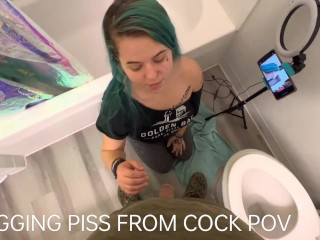 Cock to Mouth Urine Chug POV