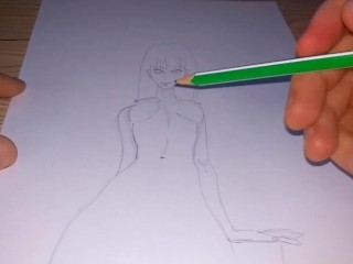 Naked girl with a beautiful figure