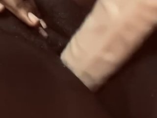 Dildo stretching my tight pussy out