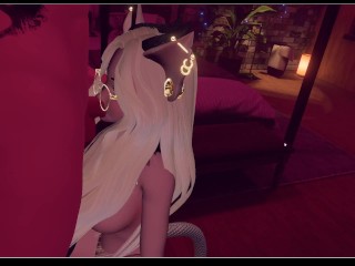 VR ERP, Catgirl gives head and rides cock and gets fucked hard