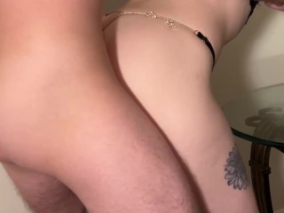 Deepthroat Sucking and Trying Out a New Butt Plug With Tight Pussy Redhead