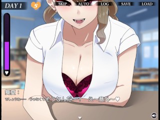 【#02 同人エロゲー コクハクゲエム(体験版)実況動画】爆乳ギャルJK霧島さんのおっぱい誘惑。(巨乳・爆乳JK抜きゲー・抜けるアダルトPCゲーム) Hentai game)