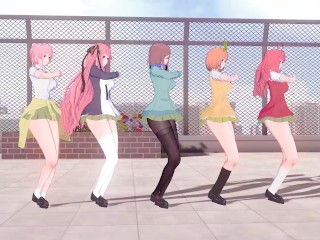 【KKVMD / MMD】WiggleWiggle 一花 二乃 三玖 四葉 五月【五等分の花嫁】