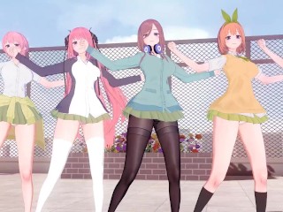 【KKVMD / MMD】WiggleWiggle 一花 二乃 三玖 四葉 五月【五等分の花嫁】