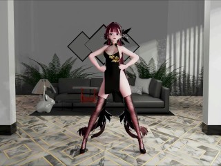 Li Sushang Hentai Honkai Impact Bass Knight MMD Undress Dance Black Wicks color edit Smixix