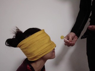 Blindfolded lollipop taste test. I ate sweets, dick and cum in one meal | GUESS THE TASTE GAME