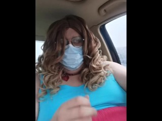 Sissy exposed in public store