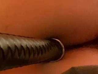 Stretching my tight little ass with huge torture bdsm painanal