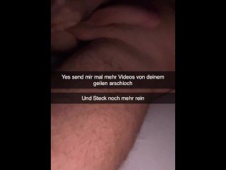 Shy German Girl fucks ass for guy on Snapchat