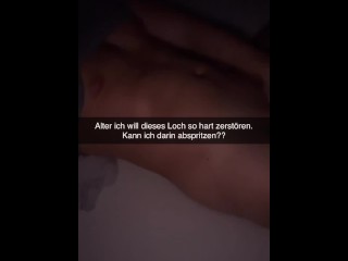 Shy German Girl fucks ass for guy on Snapchat