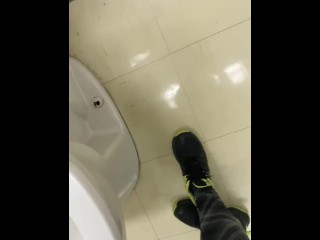 PAWG sits down on the toilet and records what you want to see, Farting And Rubbing Her Pissing Pussy