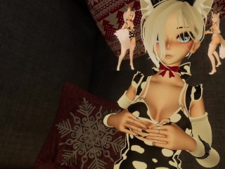 Santa's Lil Helper gets in heat and Breeds with Lusty Kitsune | A Christmas Special | VRChat ERP