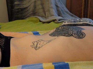 Girlfriend loves to make my belly bulge