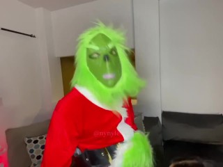 Santa and The grinch runs a Train on Big Booty Black Milf