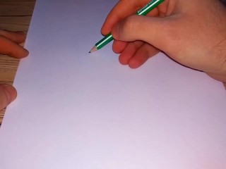 Drawing a bunny girl with huge boobs with a simple pencil