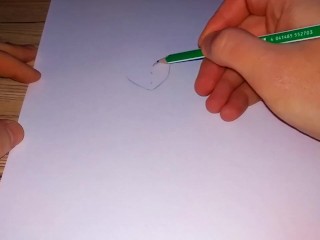 Drawing a bunny girl with huge boobs with a simple pencil